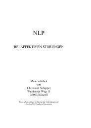 NLP bei affektiven Störungen - CNLPA