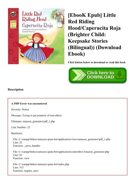 Ebook Epub Little Red Riding Hoodcaperucita Roja Brighter Child