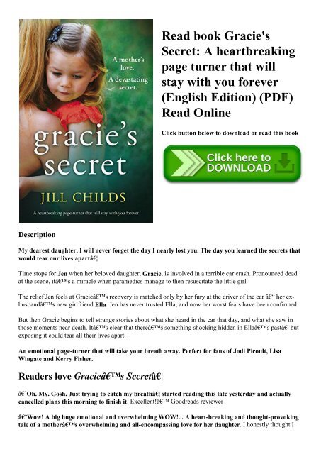 Read Book Gracie S Secret A Heartbreaking Page Turner That Will Stay With You Forever English Edition