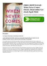 FREE~DOWNLOAD When Never Comes Ebook  Read online Get ebook Epub Mobi