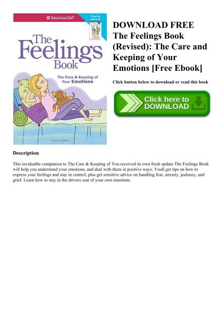 DOWNLOAD FREE The Feelings Book (Revised) The Care and Keeping of Your Emotions [Free Ebook]