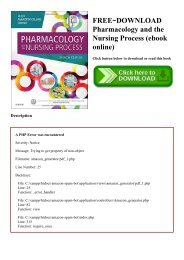 FREE~DOWNLOAD Pharmacology and the Nursing Process (ebook online)