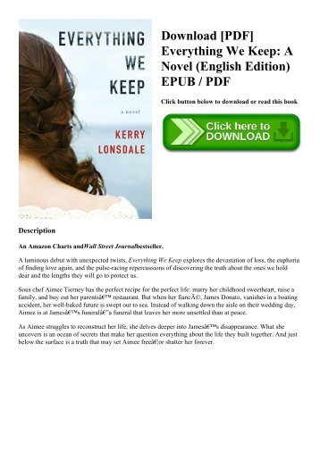 Download [PDF] Everything We Keep A Novel (English Edition) EPUB  PDF