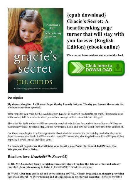 {epub download} Gracie's Secret A heartbreaking page turner that will stay with you forever (English Edition) (ebook online)