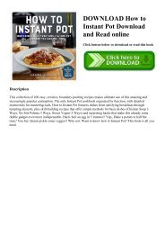 DOWNLOAD How to Instant Pot Download and Read online