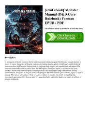 [read ebook] Monster Manual (D&D Core Rulebook) Forman EPUB  PDF