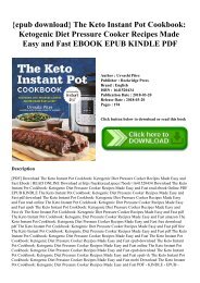 {epub download} The Keto Instant Pot Cookbook Ketogenic Diet Pressure Cooker Recipes Made Easy and Fast EBOOK EPUB KINDLE PDF