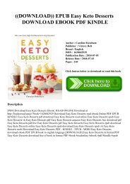 ((DOWNLOAD)) EPUB Easy Keto Desserts DOWNLOAD EBOOK PDF KINDLE