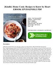 {Kindle} Home Cook Recipes to Know by Heart EBOOK EPUB KINDLE PDF