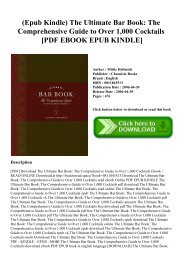 (Epub Kindle) The Ultimate Bar Book The Comprehensive Guide to Over 1 000 Cocktails [PDF EBOOK EPUB KINDLE]