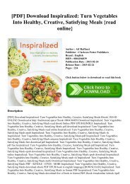 [PDF] Download Inspiralized Turn Vegetables Into Healthy  Creative  Satisfying Meals {read online}