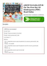 ((DOWNLOAD)) EPUB On The First Day Of Kindergarten (PDF) Read Online