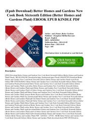 (Epub Download) Better Homes and Gardens New Cook Book Sixteenth Edition (Better Homes and Gardens Plaid) EBOOK EPUB KINDLE PDF