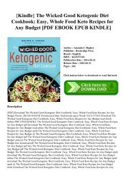 {Kindle} The Wicked Good Ketogenic Diet Cookbook Easy  Whole Food Keto Recipes for Any Budget [PDF EBOOK EPUB KINDLE]