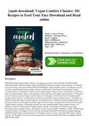 {epub download} Vegan Comfort Classics 101 Recipes to Feed Your Face Download and Read online