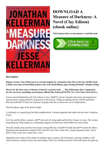 DOWNLOAD A Measure of Darkness A Novel (Clay Edison) (ebook online)