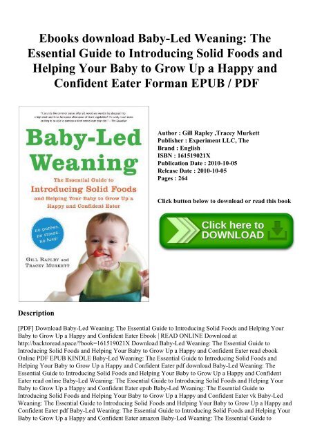 Ebooks download Baby-Led Weaning The Essential Guide to Introducing Solid  Foods and Helping Your Baby