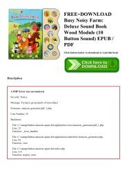 FREE~DOWNLOAD Busy Noisy Farm Deluxe Sound Book Wood Module (10 Button Sound) EPUB  PDF