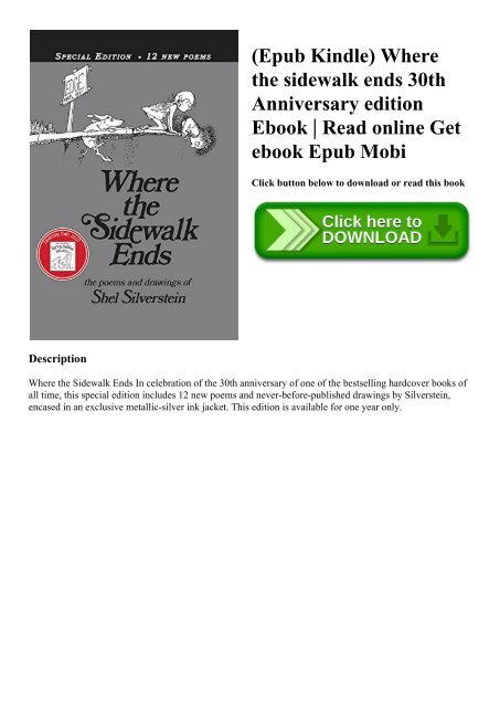 (Epub Kindle) Where the sidewalk ends 30th Anniversary edition Ebook  Read online Get ebook Epub Mobi