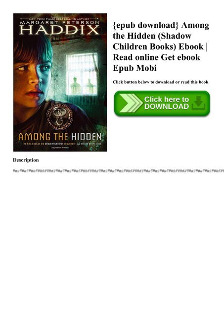 {epub download} Among the Hidden (Shadow Children Books) Ebook  Read online Get ebook Epub Mobi