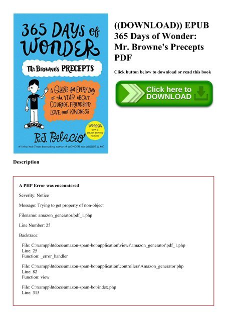 365 Days Of Wonder Mr Browne S Book Of Precepts Pdf 365 Days Of Wonder Mr Browne S Book Of Precepts Pdf