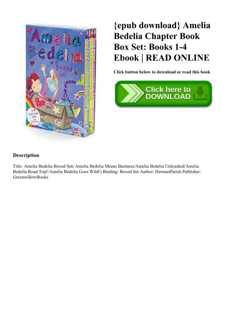 {epub download} Amelia Bedelia Chapter Book Box Set Books 1-4 Ebook  READ ONLINE