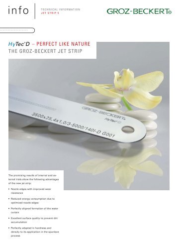 HyTec ® D - Perfect like nature - Groz-Beckert