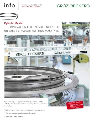 CylinderMaster THE INNOVATION FOR CYLINDER ... - Groz-Beckert