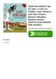 EbooK Epub] Caps for Sale A Tale of a Peddler Some Monkeys and Their Monkey  Business (Reading Rainbow Books) PDF Ebook Full Series