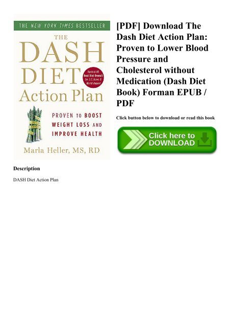 PDF] Download The Dash Diet Action Plan Proven to Lower Blood Pressure and  Cholesterol without Medication (