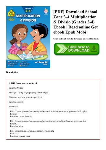 [PDF] Download School Zone 3-4 Multiplication & Divisio (Grades 3-4) Ebook  Read online Get ebook Epub Mobi
