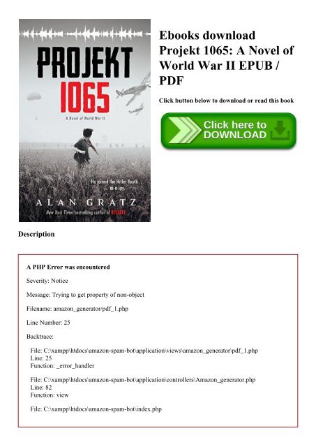 Ebooks download Projekt 1065 A Novel of World War II EPUB  PDF