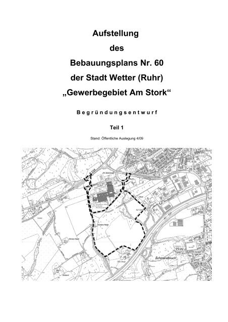 Aufstellung des Bebauungsplans Nr. 60 der Stadt Wetter - Grüner ...