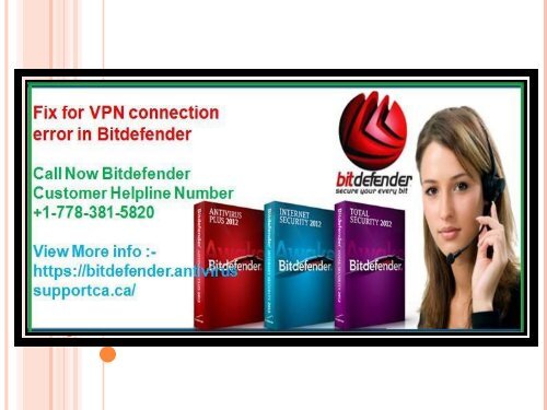 Fix for VPN connection error in Bitdefender