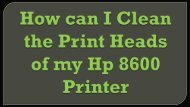 How can I clean the print heads of my Hp 8600 printer?