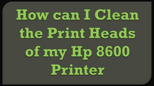 hp 8600 printhead cleaning