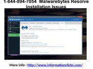 1-844-894-7054  Malwarebytes Resolve Installation Issues