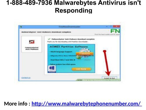 1-888-489-7936 Malwarebytes Antivirus isn&#039;t Responding