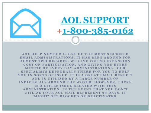 Aol Support Number- 1-800-385-0162  Tollfree Support Service