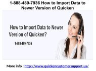 1-888-489-7936 How to Import Data to Newer Version