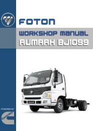 foton traveller dashboard warning lights Foton Workshop Manual - Aumark (BJ1099)