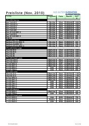 Preisliste (Nov. 2010) - Grundig
