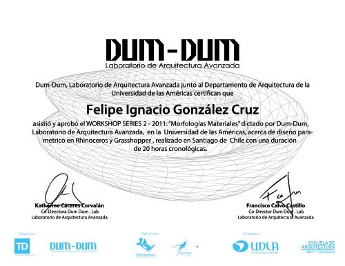 Certificado Grasshopper