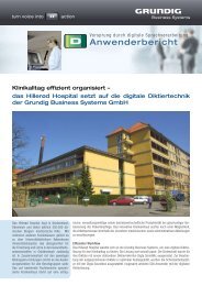Krankenhaus Hilleroed in Dänemark - Grundig Business Systems ...