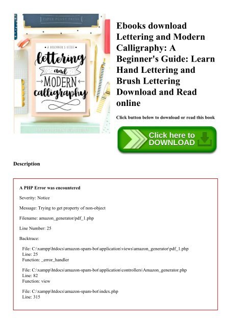 Ebooks download Lettering and Modern Calligraphy A Beginner's Guide Learn Hand  Lettering and Brush Lettering Download