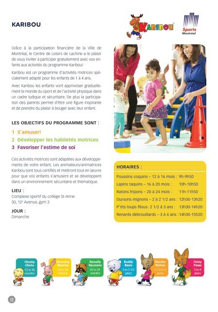 Centre de Loisirs Lachine - programmation 2018-19