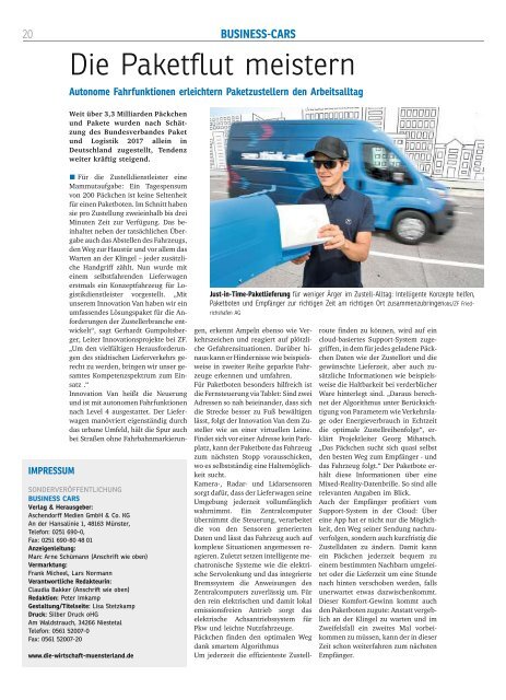 BUSINESS-CARS DIE WIRTSCHAFT 28.8.,2018