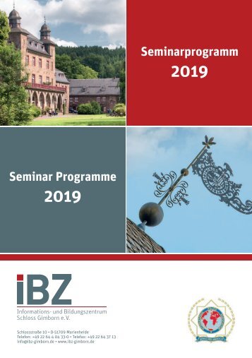 IBZ Gimborn - Seminarprogramme 2019