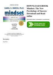 DOWNLOAD EBOOK Mindset The New Psychology of Success Download and Read online