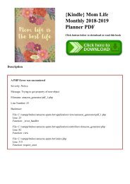 {Kindle} Mom Life Monthly 2018-2019 Planner PDF